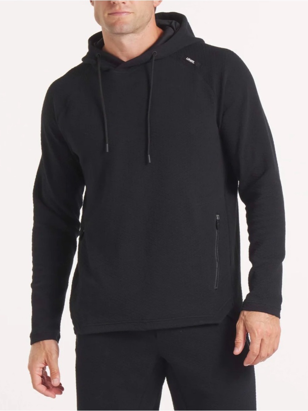 UNRL Black Men’s Hoodie - Elevation Hoodie - Picture 2 of 3